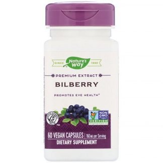 Nature's Way, ビルベリー、160mg、ヴィーガンカプセル60粒
