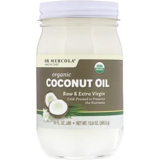 Dr. Mercola, Organic Raw & Extra Virgin Coconut Oil, 13.6 oz (385.5 g)