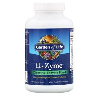 Garden of Life, Omega-Zyme, Digestive Enzyme Blend, 180 Vegetarian Caplets