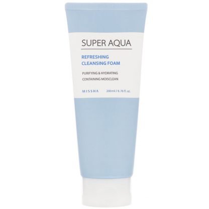 Missha, スーパー・アクアリフレッシング・クレンジングフォーム、6.76 液体オンス（200 ml） (Discontinued Item)
