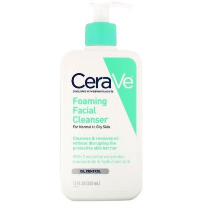 CeraVe, Foaming Facial Cleanser, for Normal to Oily Skin, 12 oz (355 ml) (Discontinued Item)