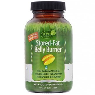 Irwin Naturals, Stored-Fat Belly Burner（ストアドファット ベリーバーナー）、液体ソフトジェル60粒