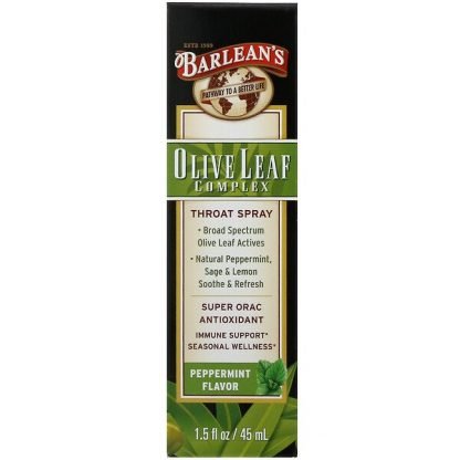 Barlean's, オリーブリーフコンプレックス、スプレー、ペッパーミント味、45ml（1.5fl oz）