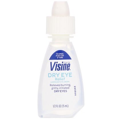 Visine, ドライアイリリーフ、 潤滑剤目薬、 無菌、 1/2 fl oz (15 ml)