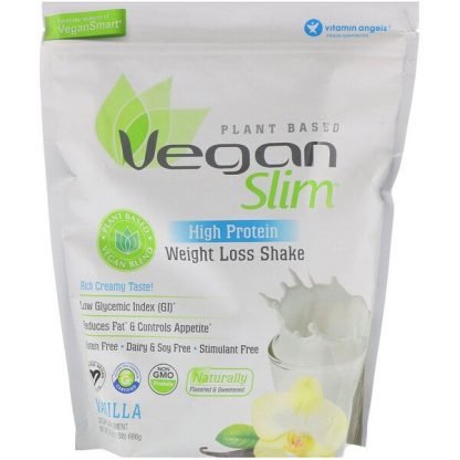 VeganSmart, ヴィーガンスリム、 高プロテイン、 減量シェイク、 バニラ、 24.2 oz (686 g)
