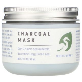 White Egret Personal Care, 炭マスク、2 fl oz (59 ml)