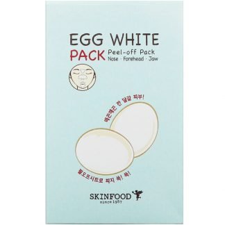 Skinfood, エッグホワイトパック、ピールオフパック（鼻、額、顎用）、10枚 (Discontinued Item)
