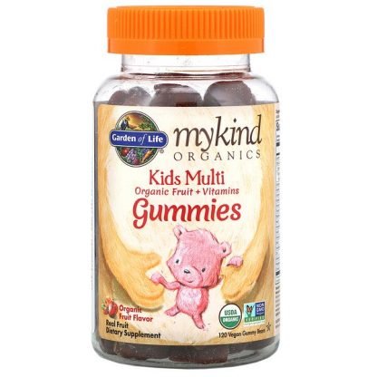 Garden of Life, MyKind Organics, Kids Multi Gummies, Fruit Flavor, 120 Vegan Gummy Bears