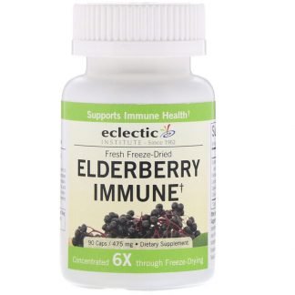 Eclectic Institute, エルダーベリーイミューン、475mg、90粒