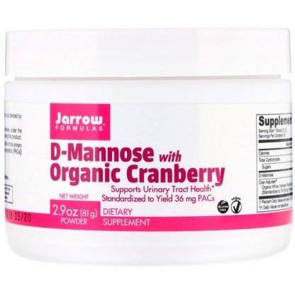 Jarrow Formulas, D-マンノースとオーガニックのクランベリー、2.9 oz (81 g)