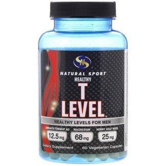 Natural Sport, ヘルシーTレベル、男性用、植物性カプセル60粒