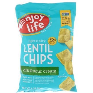 Enjoy Life Foods, ライト&エアリーレンズ豆チップス、ディル&サワークリームフレーバー、113g（4oz）