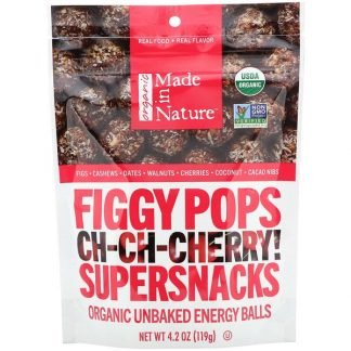 Made in Nature, オーガニックイチジクポップス、チ・チ・チェリースーパースナック、119g（4.2オンス）