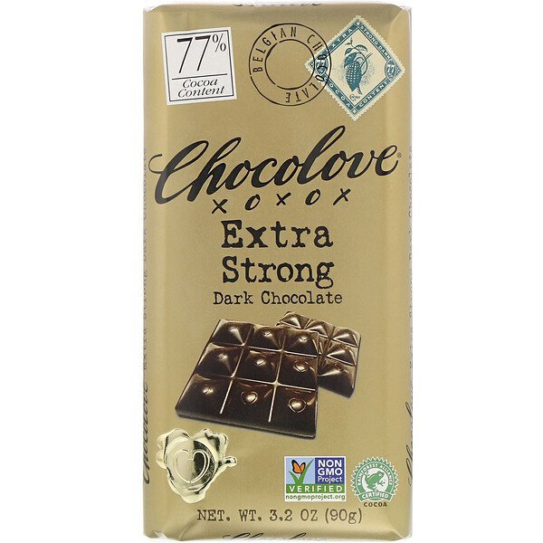 Chocolove, エクストラストロング ダークチョコレート、90g(3.2oz)