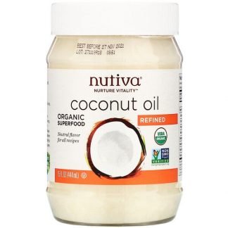 Nutiva, オーガニック ココナッツオイル, 精製, 15 液量オンス (444 ml)