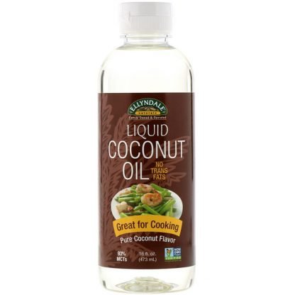Now Foods, エリンデールナチュラル、 液体 ココナッツ オイル、 ピュアココナッツ フレーバー、 16 fl oz (473 ml)