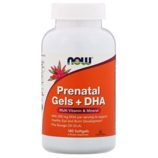 Now Foods, プレナタルゲル + DHA、 180 ソフトジェル
