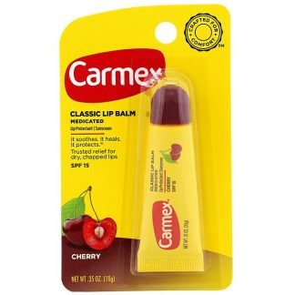 Carmex, Classic Lip Balm, Medicated, Cherry, SPF 15, .35 oz (10 g) (Discontinued Item)
