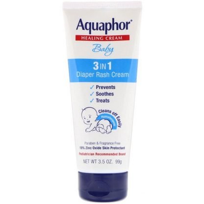 Aquaphor, Baby, Healing Cream, 3 In 1 Diaper Rash Cream, 3.5 oz (99 g) (Discontinued Item)