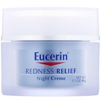 Eucerin, 皮膚の発赤を緩和、皮膚科学のスキンケア、ナイトクリーム、1.7オンス（48 g）