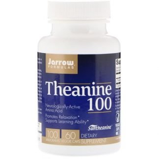 Jarrow Formulas, テアニン100、100mg、植物性カプセル60粒