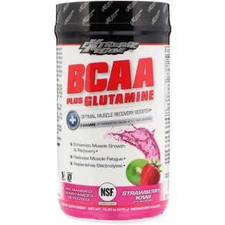 Bluebonnet Nutrition, エクストリームエッジ、BCAA＋グルタミン、ストロベリーキウイ風味、375g（13.23 oz）