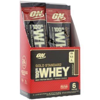 Optimum Nutrition, ゴールドスタンダード100%ホエイ、エクストリームミルクチョコレート、6パック、各1.12オンス (32 g)