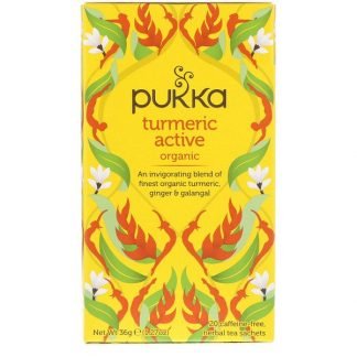 Pukka Herbs, オーガニックターメリック・アクティブ、カフェインフリー、ハーブティーサシェ20袋、1.27 oz (36 g)