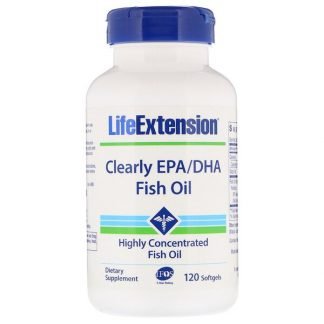 Life Extension, クリアリーEPA/DHAフィッシュオイル、ソフトジェル120錠