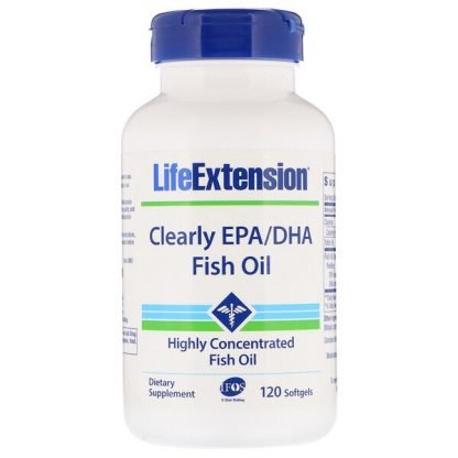Life Extension, クリアリーEPA/DHAフィッシュオイル、ソフトジェル120錠