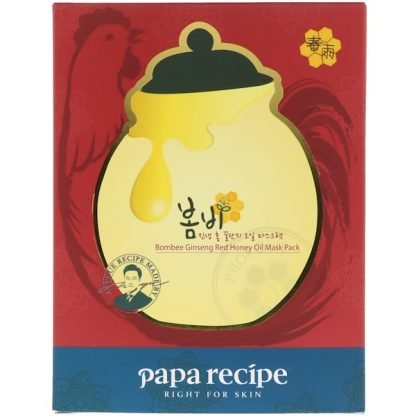 Papa Recipe, Bombee Ginseng Red Honey Oil Mask Pack, 10 Sheets, 20 g Each