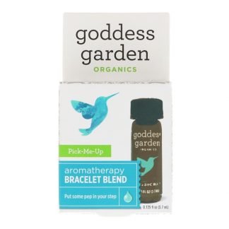 Goddess Garden, オーガニック、ピックミーアップ、アロマテラピーブレスレットブレンド、0.125液量オンス (3.7 ml)