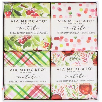 European Soaps, Via Mercato、シアバターソープセット、4個、各50 g