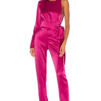 BETTINAタイ結びウエストジャンプスーツ,NONchalant