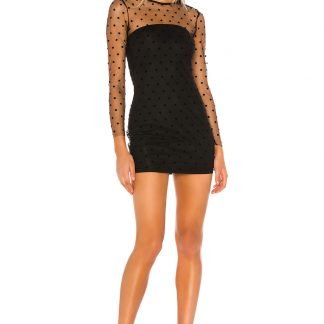 MADIE透け感のあるミディドレス,superdown