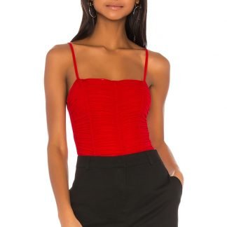 LAURYNギャザー入りボディスーツ,superdown