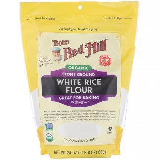 Bob's Red Mill, オーガニックホワイトライスフラワー、グルテンフリー、680 g（24 oz）