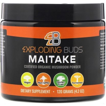 Exploding Buds, マイタケ、認定オーガニックキノコパウダー、120g（4.2oz）