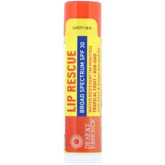 Desert Essence, Lip Rescue, SPF 30, Tropical Fruit, .15 oz (4.25 g)