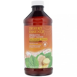 Desert Essence, Prebiotic, Plant-Based Brushing Rinse, Gingermint,  15.8 fl oz (467 ml)