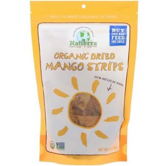Natierra, オーガニックドライ、マンゴーストリップ、227 g（8 oz）