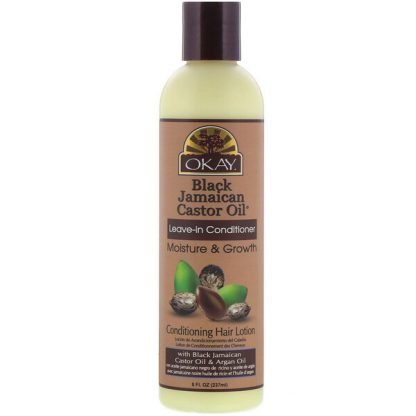 Okay Pure Naturals, ブラックジャマイカンキャスターオイル、リーブインコンディショナー、237ml（8oz）