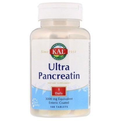 KAL, Ultra Pancreatin, 100 Tablets
