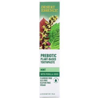Desert Essence, Prebiotic, Plant-Based Toothpaste, Mint, 6.25 oz (176 g)