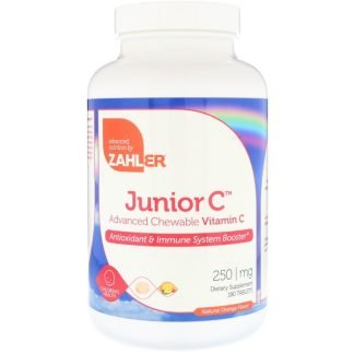 Zahler, ジュニア C、アドバンスト チュアブル ビタミンC、ナチュラル オレンジ フレーバー、250 mg 180錠 (Discontinued Item)