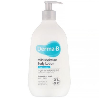 Derma:B, マイルドモイスチャーボディローション、無香料、400 ml（13.5 fl oz）