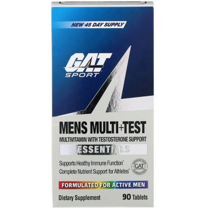 GAT, 男性用マルチ＋テスト、テストステロンサポートマルチビタミン、90粒