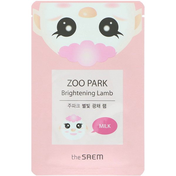 The Saem, Zoo Park, Brightening Lamb Mask, 1 Sheet, 0.84 fl oz (25 ml)