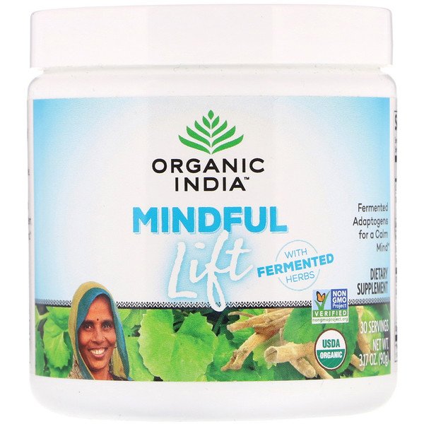 Organic India, Mindful Lift, Fermented Adaptogens, 3.17 oz (90 g)