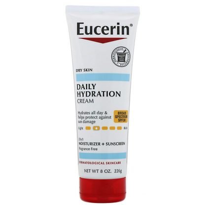 Eucerin, Daily Hydration Cream, SPF 30, Fragrance Free  , 8 oz (226 g)